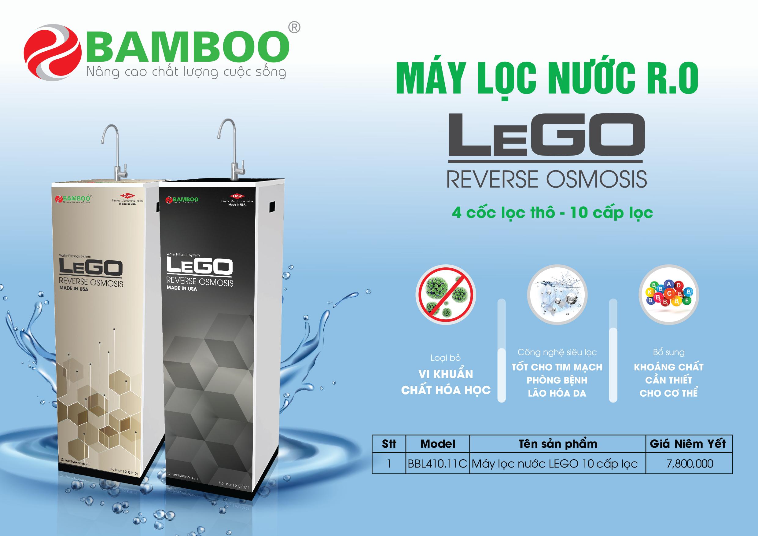 may loc nước bamboo LEGO