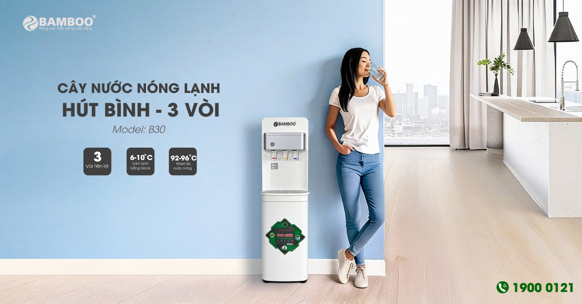 C&acirc;y nước n&oacute;ng lạnh h&uacute;t b&igrave;nh Bamboo