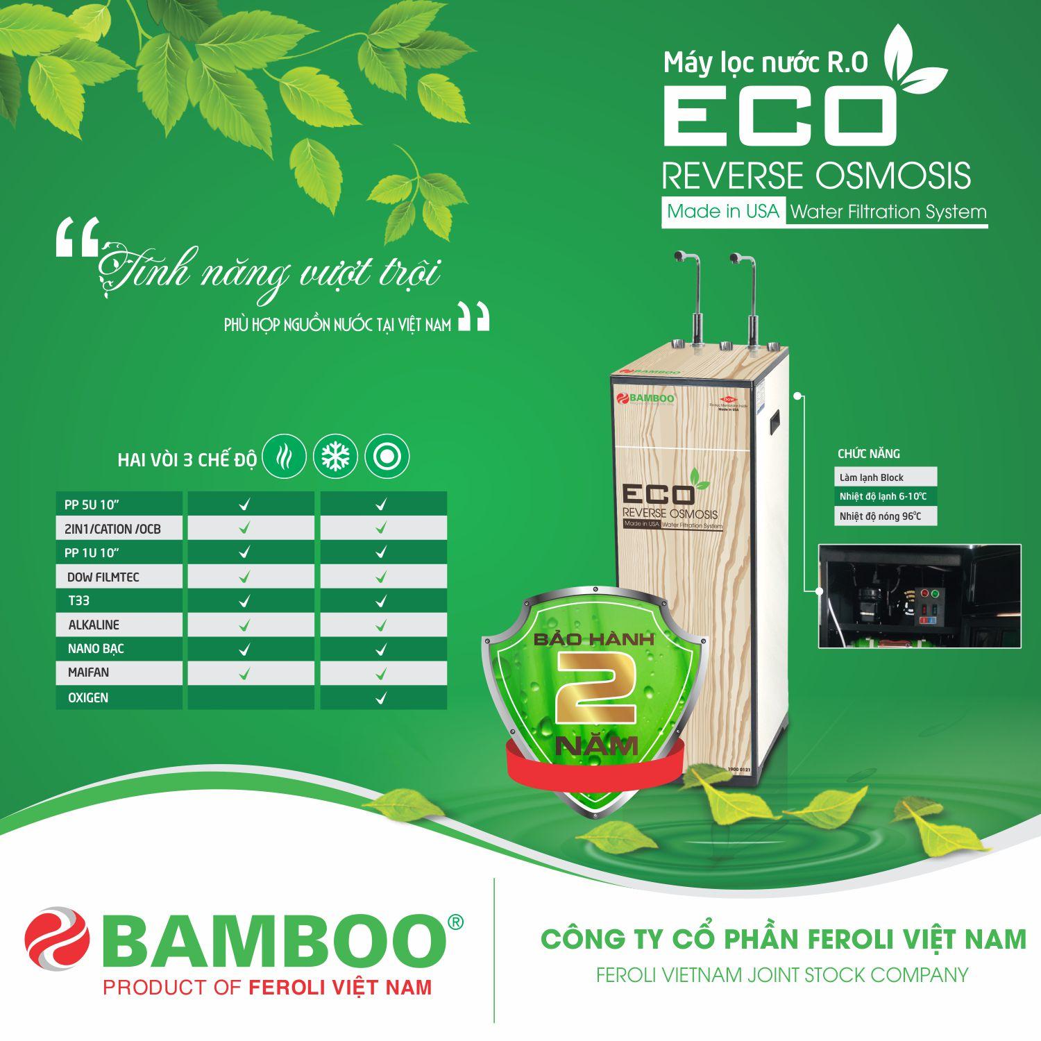 Máy lọc nước RO Bamboo ECO