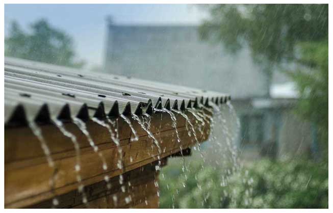 Nước mưa từ mái nhà